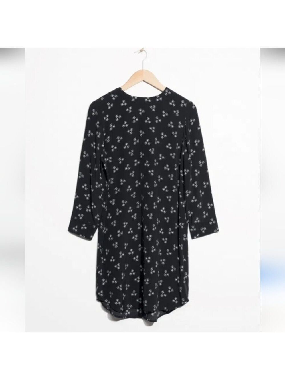 & OTHER STORIES | Back Slit Butterflies Dress Black Sz 6